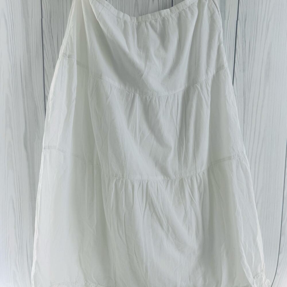 Vintage Bill Blass White Ruffle Skirt Size 12  Long Maxi Y2K Tiered (READ)